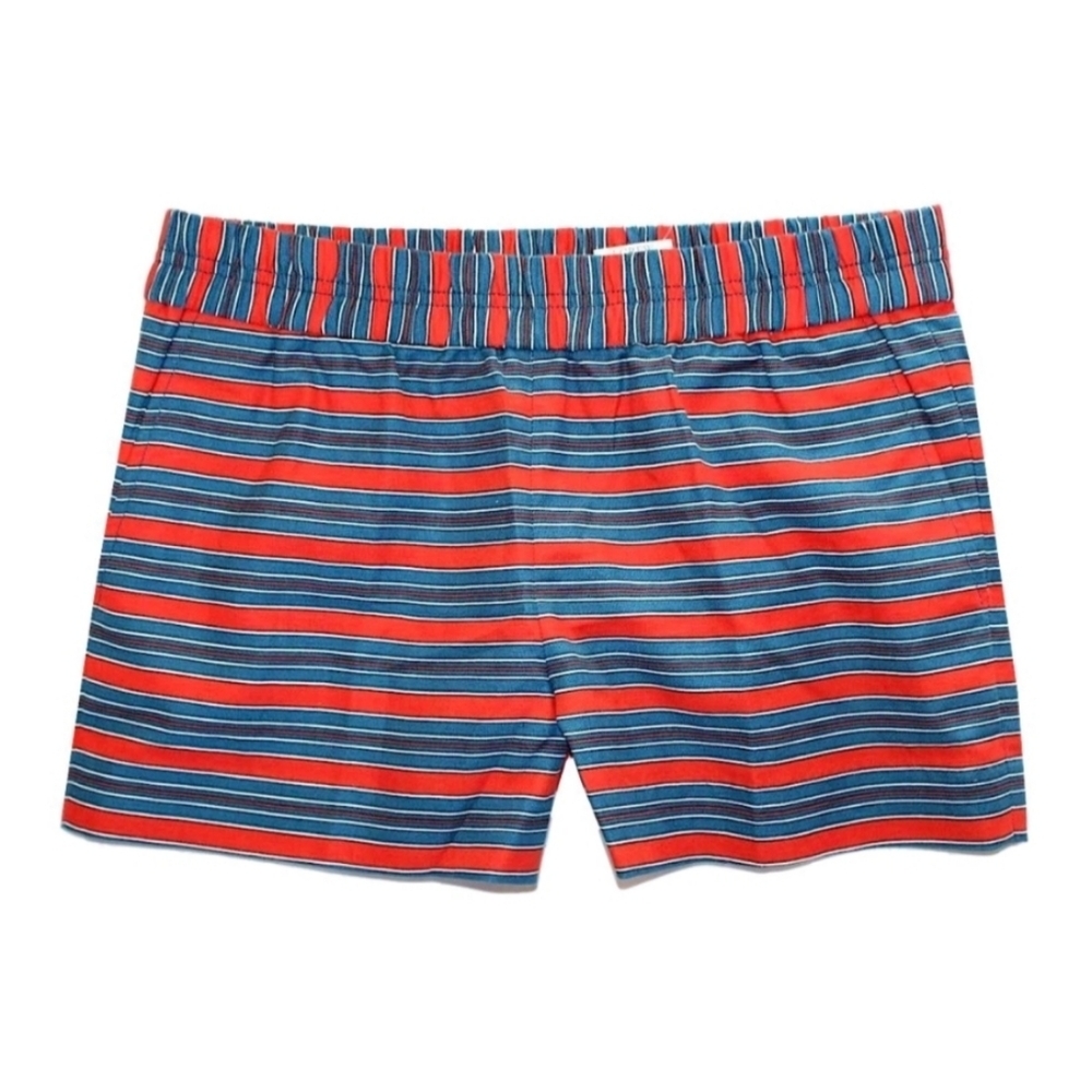 J.Crew Linen Blend Pull-on Shorts Navy & Red W/Pockets XS 2
